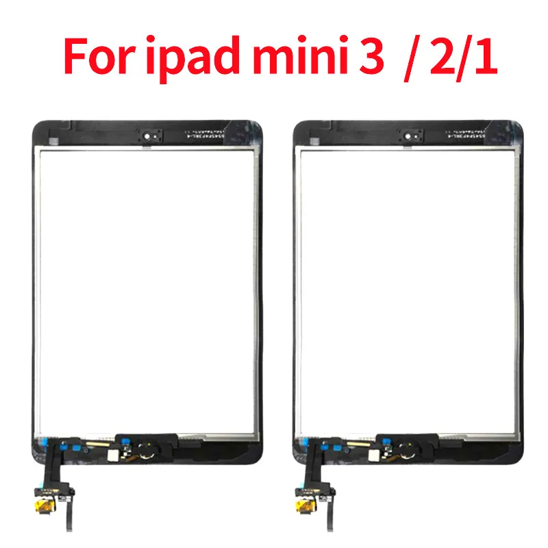 Для iPad mini 3 кодирующий преобразователь сенсорного экрана в сборе кнопка домой и