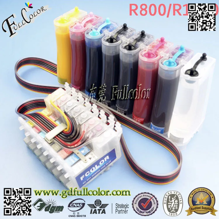 Система насыпных чернил T0540 для Epson Stylus Photo R800 R1800 CISS с чипом сброса + 500 мл