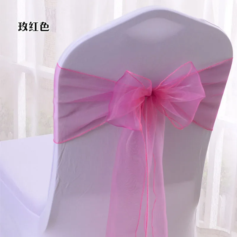 Горячая Распродажа новинка органза стул пояс бант Свадебная вечеринка украшение