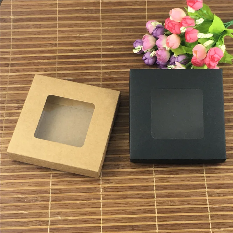 20 шт./лот 12 5x12 5x2 5 см черный коричневый крафт-бумага коробка для загара с
