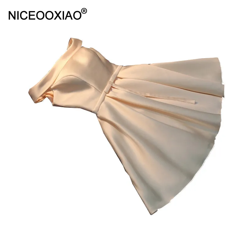 NICEOOXIAO Short Evening Dress 2019 Women Elegant Satin Party Ball Gown Sexy Bride Banquet Custom Formal Robe De Soiree 95 | Свадьбы и