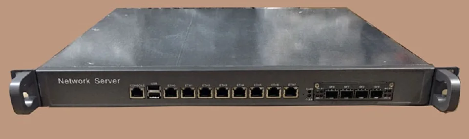 1U брандмауэр сетевое оборудование с 8 портами Gigabit lan 4 SPF Intel Core i7 4770 Mikrotik PFSense ROS