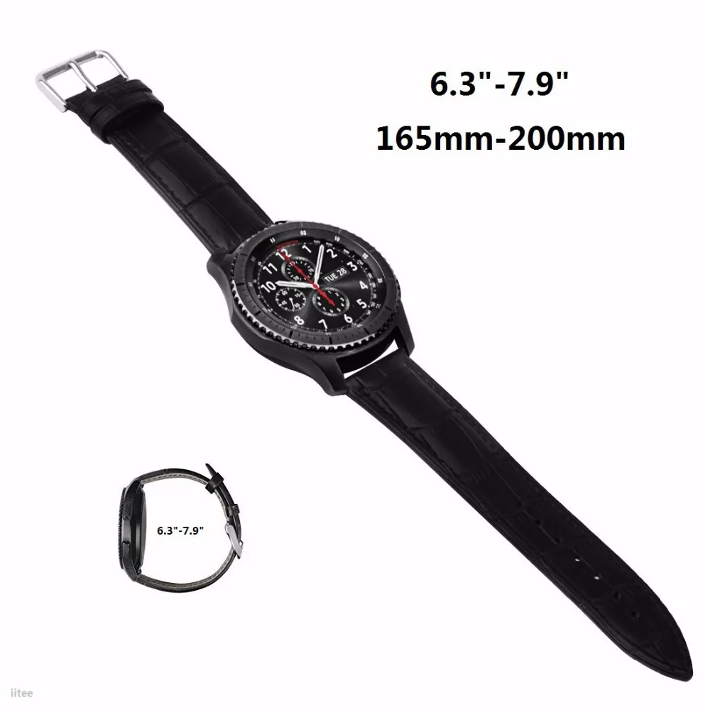 Сменный ремешок из натуральной кожи с крокодиловым узором для Samsung Gear S3 Classic/Frontier