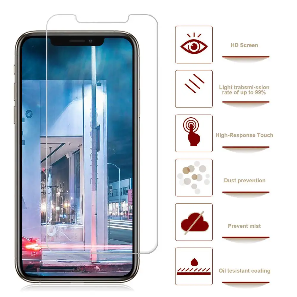 2.5D HD закаленное стекло для Iphone 4S 5S SE 6 6S 8 7 Plus X XR XS MAX Защита экрана прозрачное iphone |