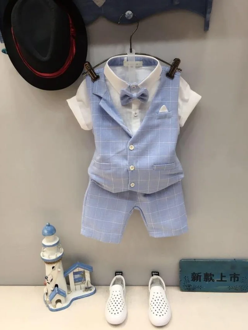 2019 новые костюмы для мальчиков костюм хлопковая одежда маленьких однобортные