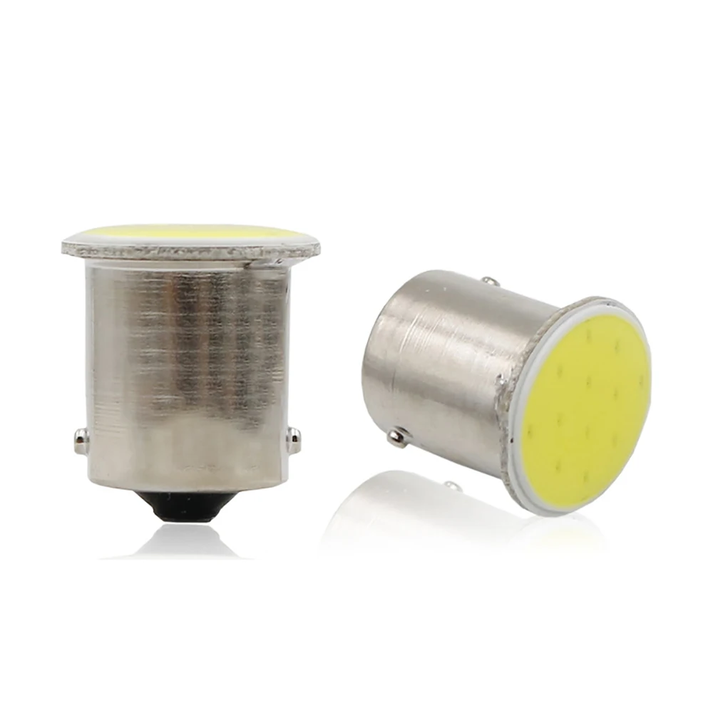 100x1156 BA15S P21W 1157 Bay15d P21/5 w 12 чипов светодиодный COB лампа для авто заднего хода задний указатель поворота лампы белый желтый красный