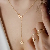 fashion moon star pendant choker necklace for women jewelry gold chain chocker moon necklace on neck jewelry wedding