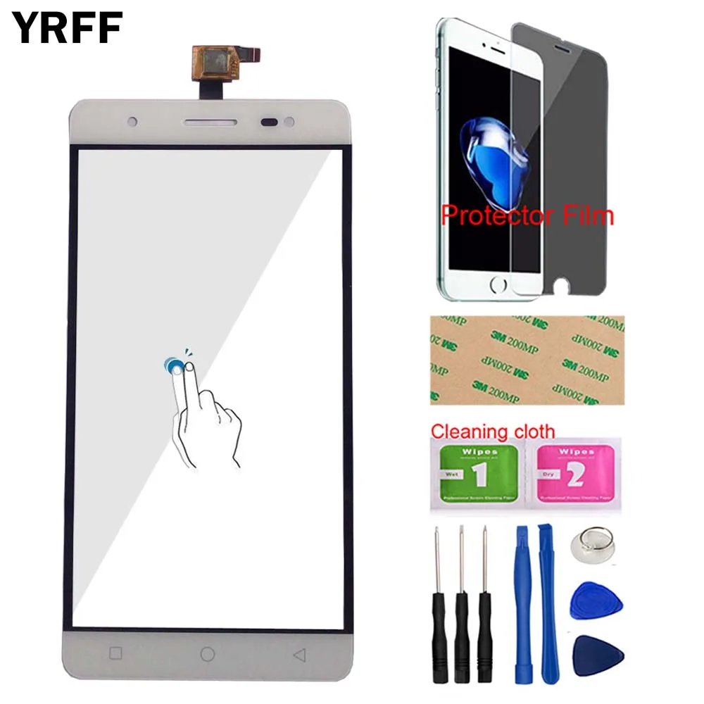 White With Tools Сенсорная панель для сенсорного экрана Senseit E500, переднее стекло, дигитайзер, сенсорный экран, сенсор, ремонт сенсорной панели, инструменты, защитная пленка - Цвет: White With Tools
