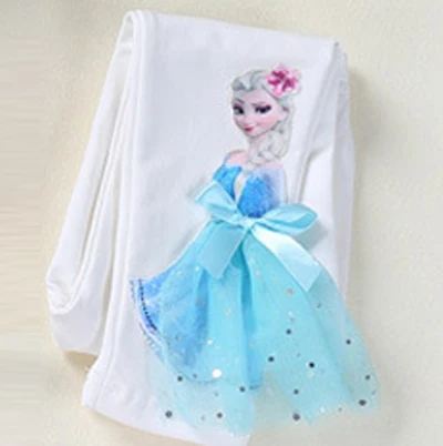 Милые девушки Эльза Анна мультфильм брюки Дети Аниме леггинсы красочные длинные