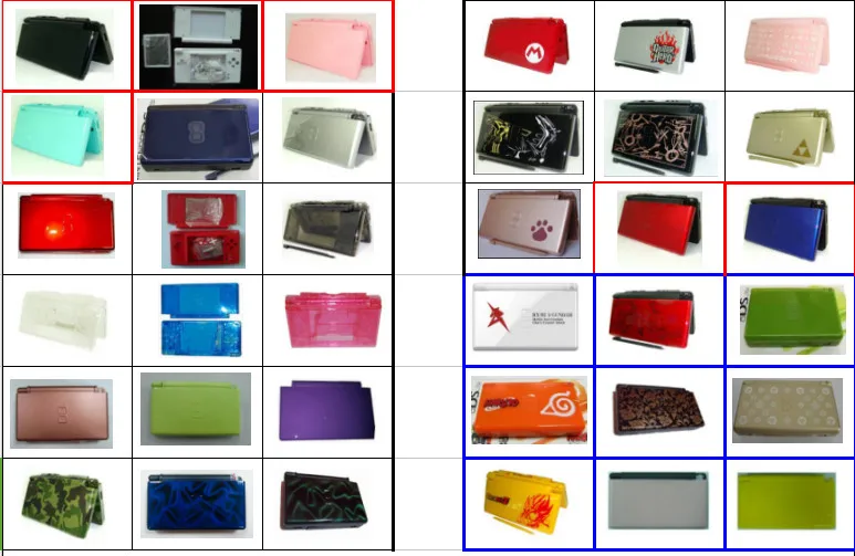 17 видов цветов полный ремонт запасные части корпус чехол комплект для Nintendo DS Lite DSL