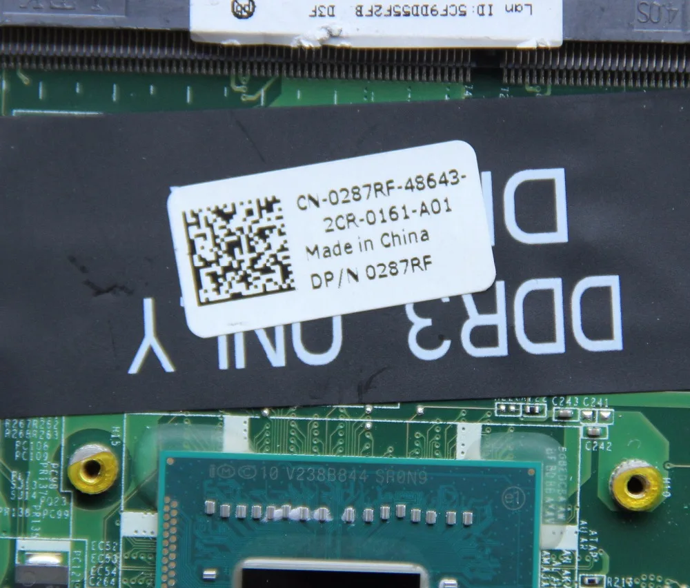 CN 0287RF 287RF для DELL 13Z 5323 V3360 Материнская плата ноутбука DA0V07MBAD1 со стандартным ЦПУ HM77