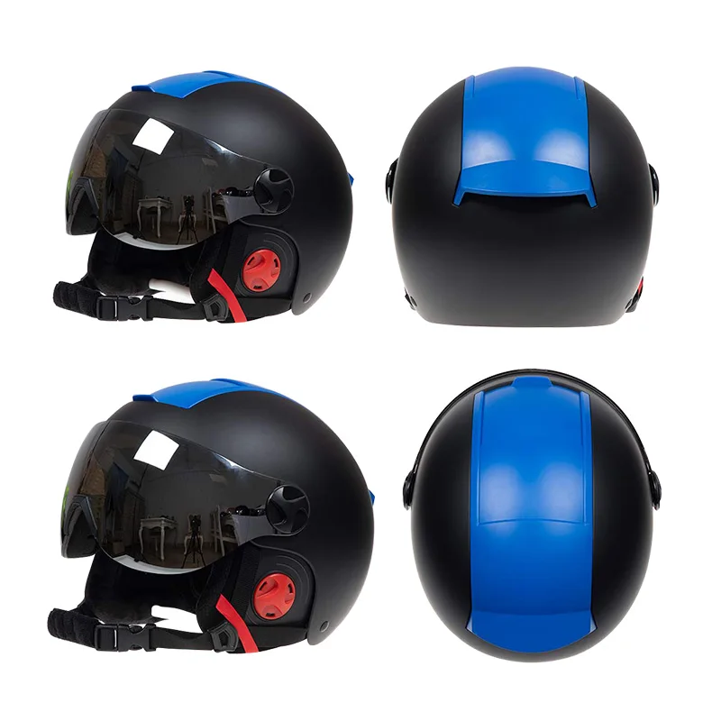 Black-Blue MOON BH-588 шлем для катания на лыжах цельный из поликарбоната+ EPS высококачественный лыжный шлем для спорта на открытом воздухе Лыжный Сноуборд шлемы для скейтборда - Цвет: Black-Blue