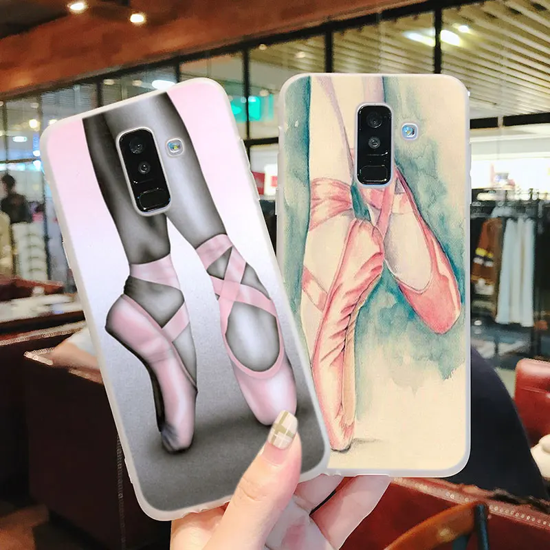 Силиконовый чехол для телефона балерины Samsung Galaxy A8S A6S A9 A8 Star A7 A6 A5 A3 Plus 2018 2017 2016