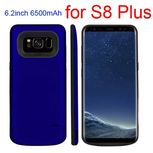 Blue for S8 Plus Внешний аккумулятор, чехол для батареи для samsung Galaxy S8/S8 Plus, чехол для зарядного устройства, внешний аккумулятор, запасное зарядное устройство, чехол - Цвет: Blue for S8 Plus