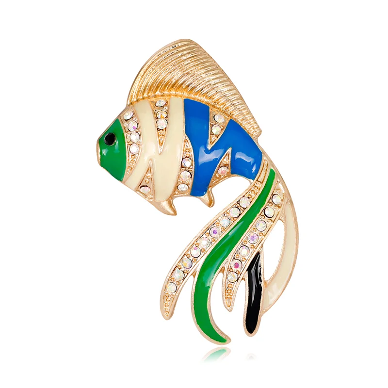Цветные эмалевые булавки и броши для женщин в форме карпа брошь животного