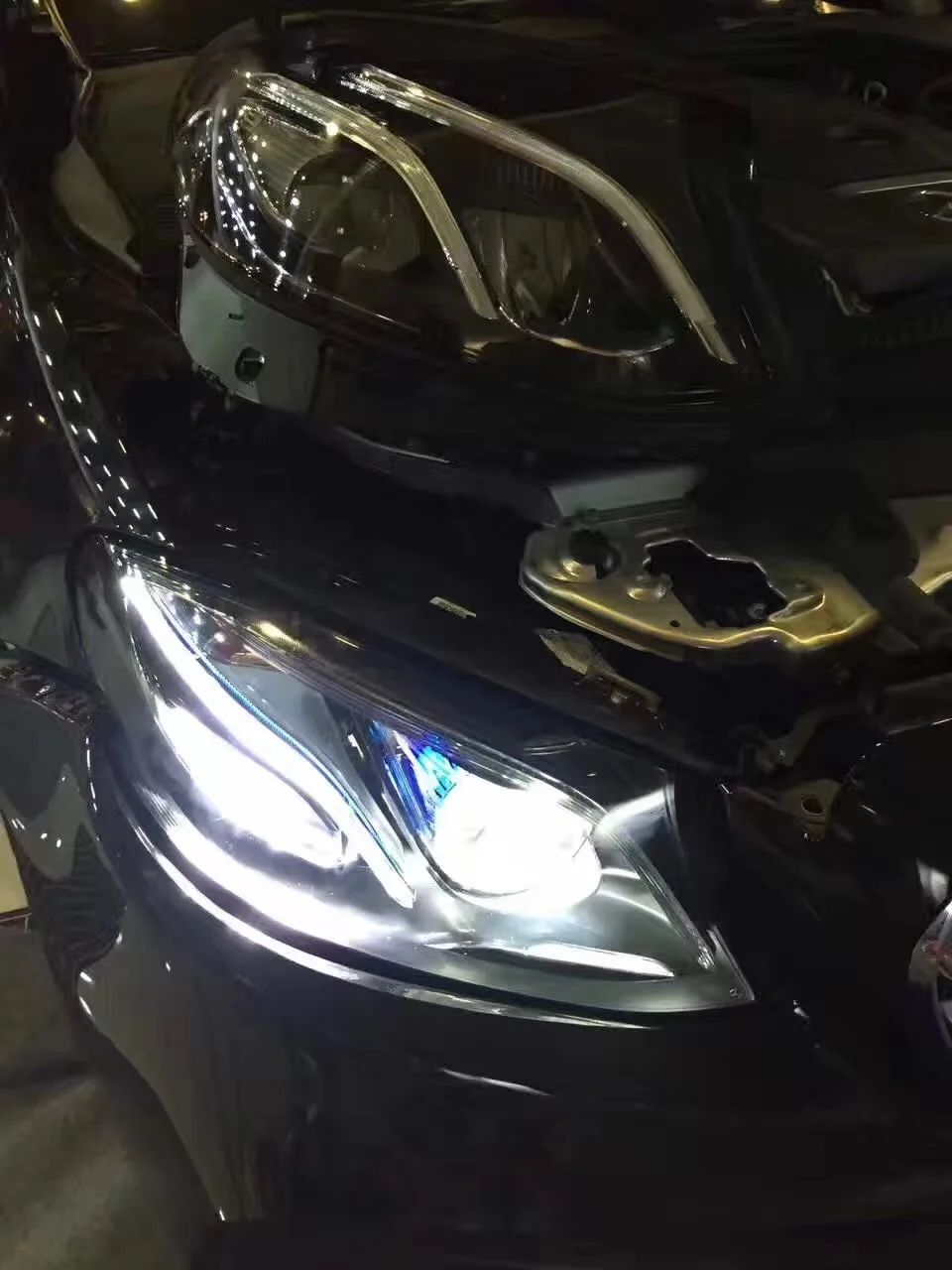 Автомобильный Стайлинг для Benz W213 светодиодный налобный фонарь для E200 260 280 3002017 фары все светодиодный налобный фонарь DRL Bi-светодиодный объектив