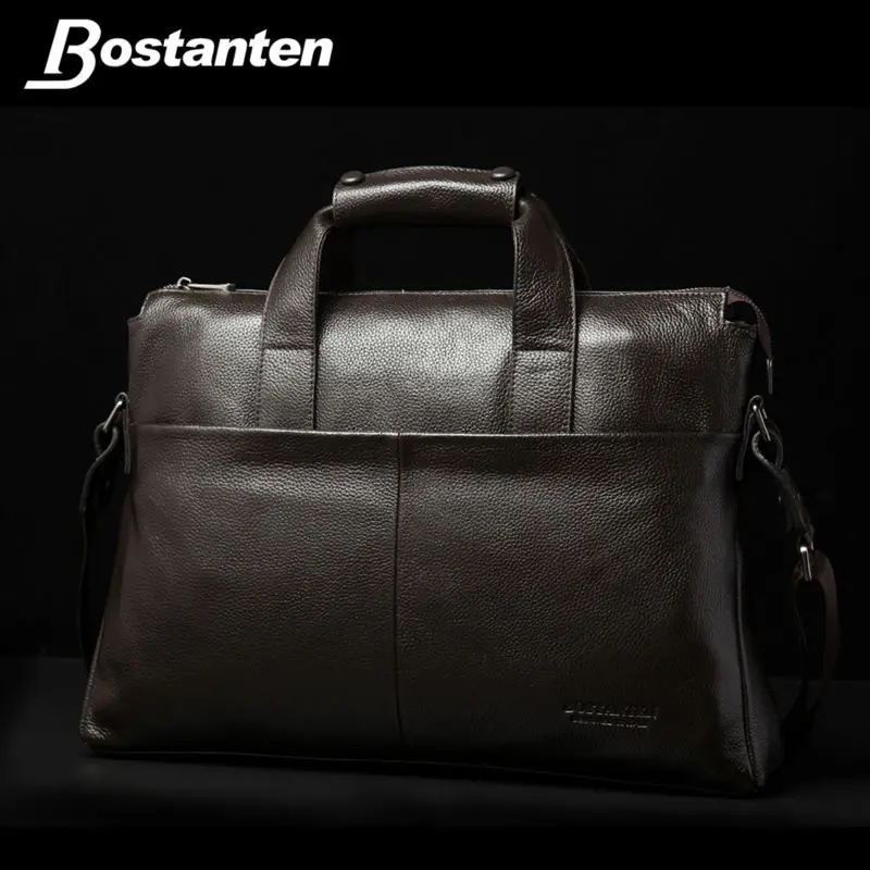 Bostanten 2017 Мужской портфель из натуральной кожи сумка мессенджер мужская для