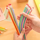 5 шт., разноцветные Гибкие карандаши, в Корейском стиле, ластик для студентов