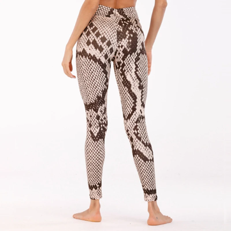 Женские быстросохнущие леггинсы с 3D-принтом Python для фитнеса эффектом пуш-ап