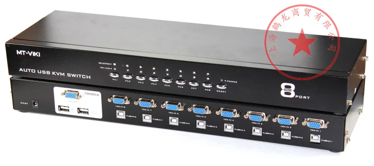 Автоматический квм переключатель с 8 портами USB 2 0 кабелями синхронный режим