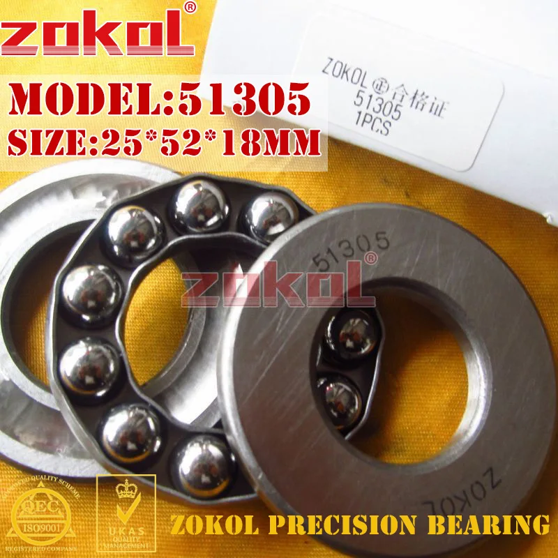 Подшипник zokol 51305 упорный шариковый подшипник 8305 25*52*18 мм|bearing bearing|bearing thrustbearing ball |