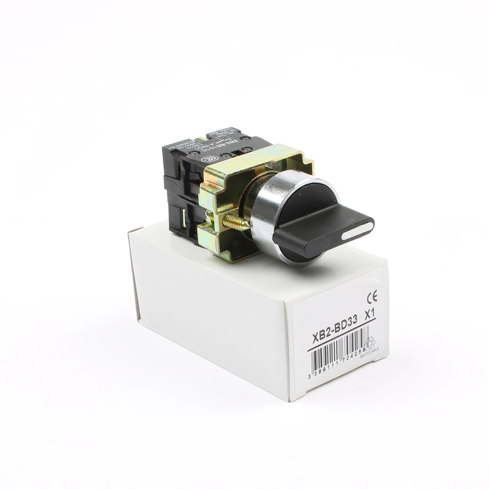 Фото XB2 BD33 3 позиции 2NO Блокировка переключатель кнопочный самоблокировка push button switch XB2 BD33 3 позиции 2NO Блокировка переключатель кнопочный самоблокировка push button switch