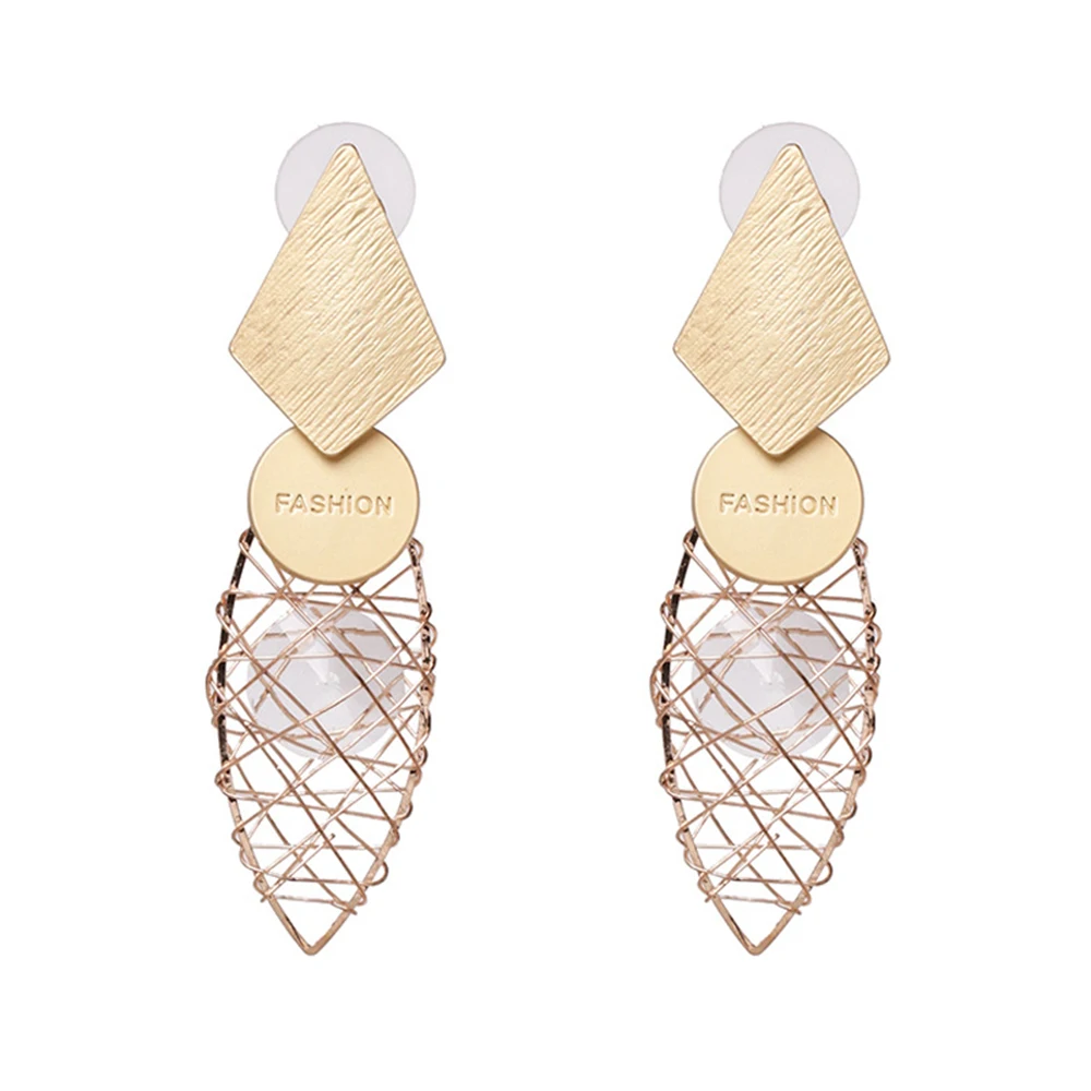 QiHit 2019 New Fashion Alloy Geometric Dangle Earring Woman Stylish simplicity Korean Version Gold Earrings Personality Jewelry | Украшения