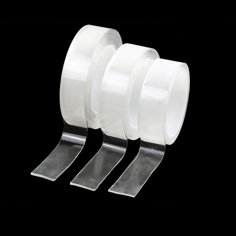 AAGU 3 см * 2 м 1 мм многоразовая Двухсторонняя клейкая нано-бесконтактная лента