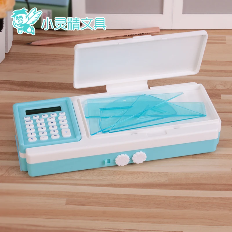 Многофункциональный калькулятор паролем Пластик пенал маленьких детей ученики