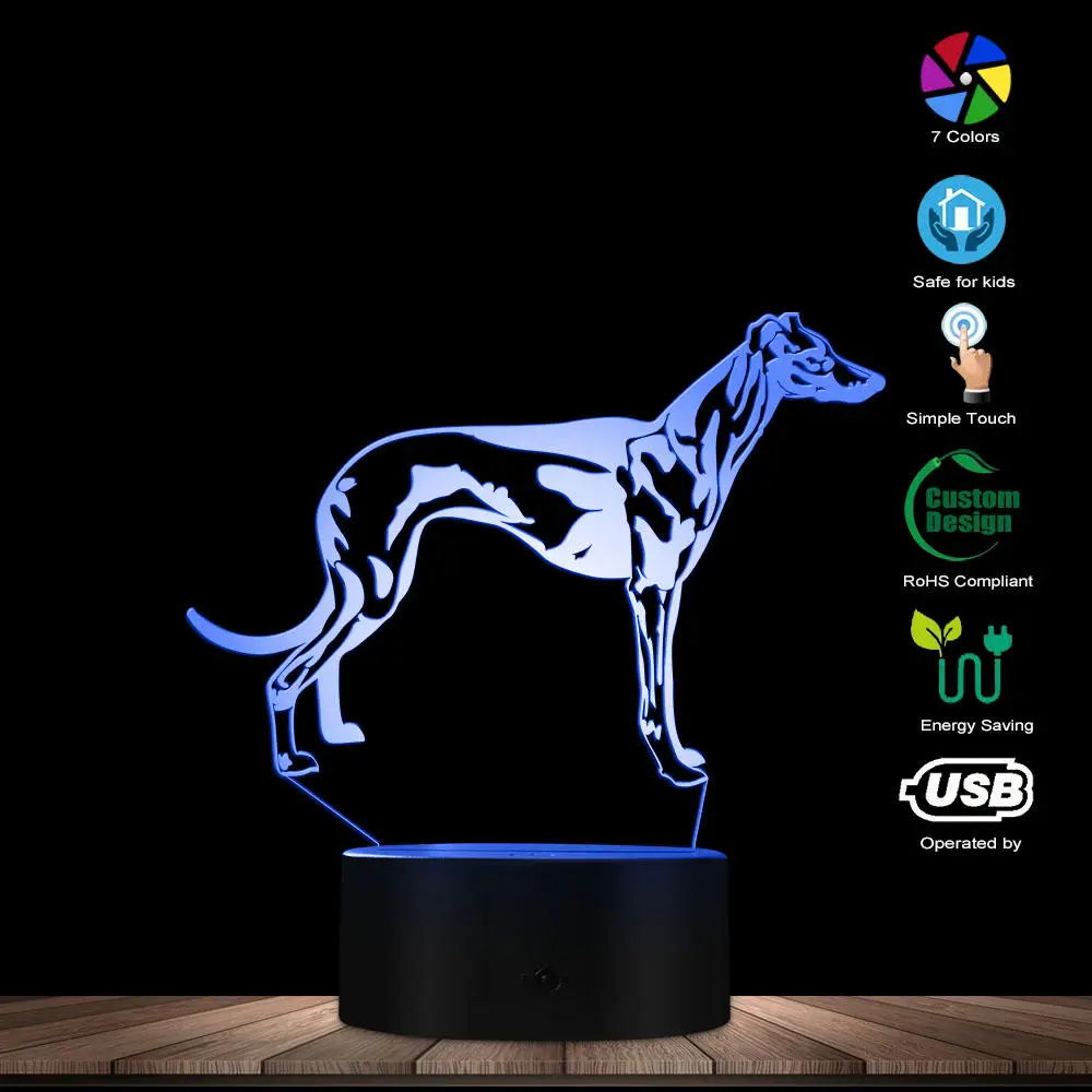 Венгрия собака vizsla 3D светодиодный ночной Светильник пород собак Цвет Изменение Настольная лампа декоративный светильник ing щенок сонный светильник подарок собачников