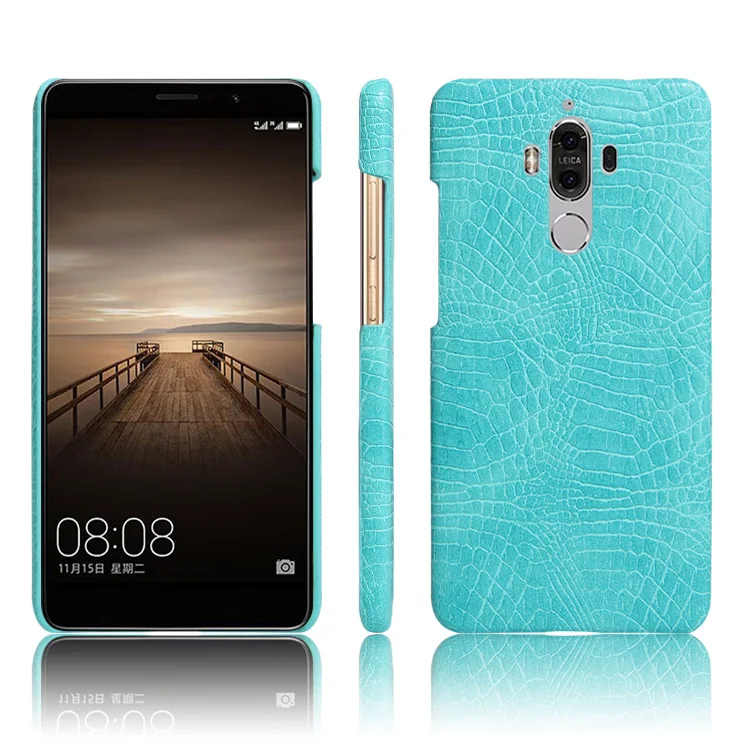 Роскошный крокодил змея текстура кожаный чехол для Huawei Mate 9 Чехол Жесткий Задняя