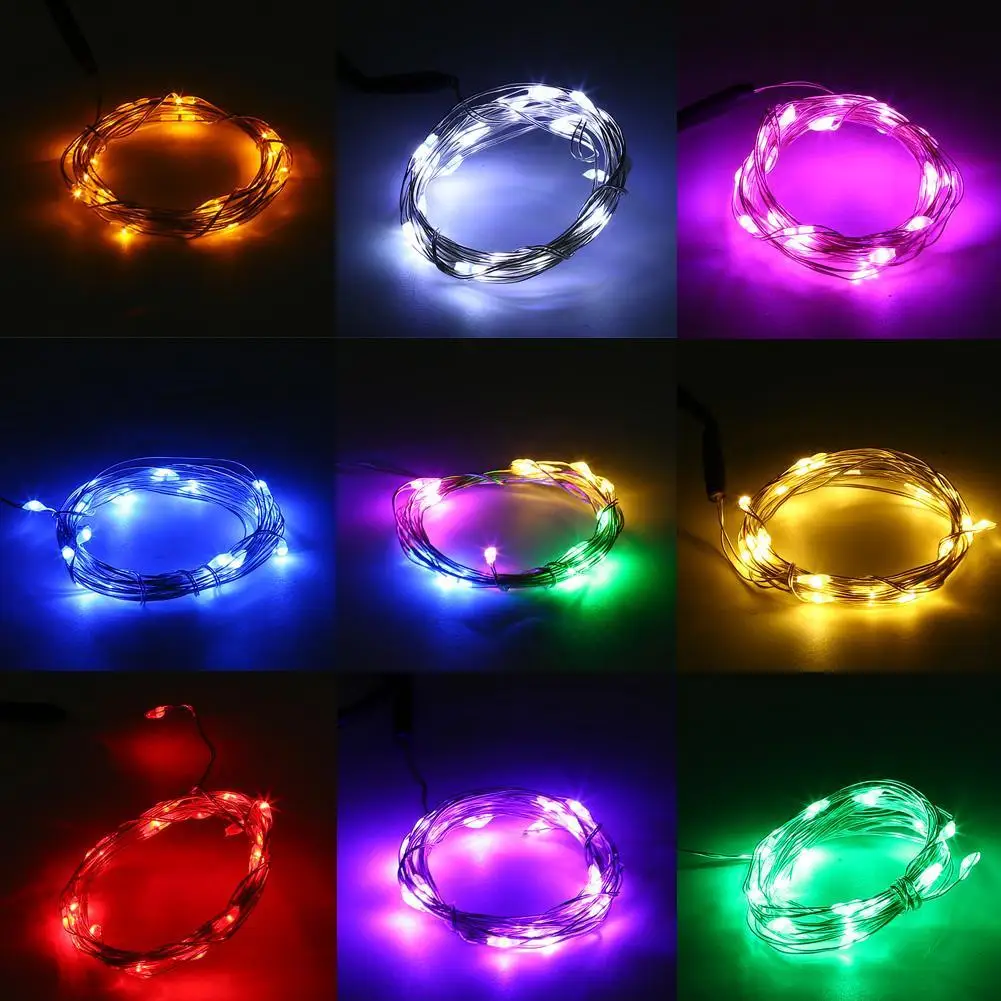 5 м 50LED водонепроницаемый IP66 USB Питание DC 4 V Серебристая проволока сказочная