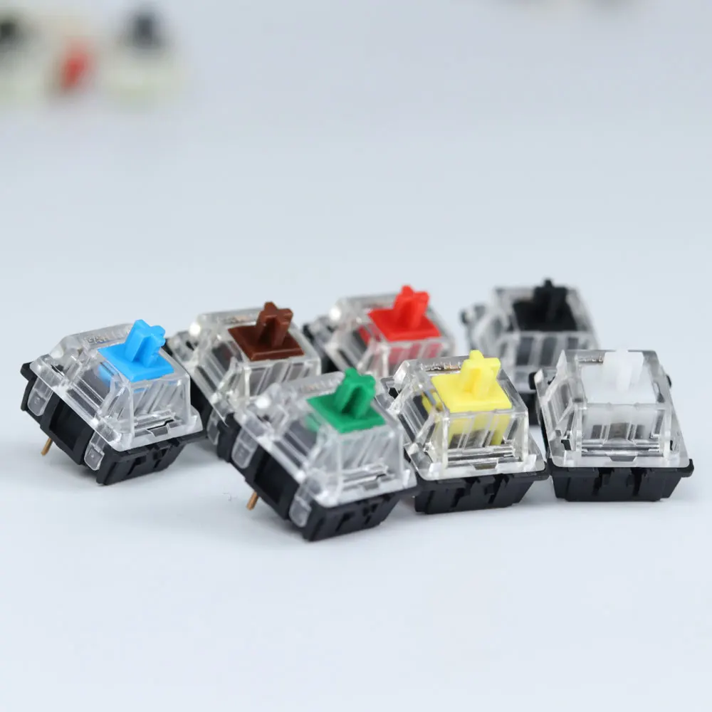 Gateron mx Переключатель 3 pin и 5 pin прозрачный чехол mx зеленый коричневый синий переключатели для механической клавиатуры cherry mx совместимый