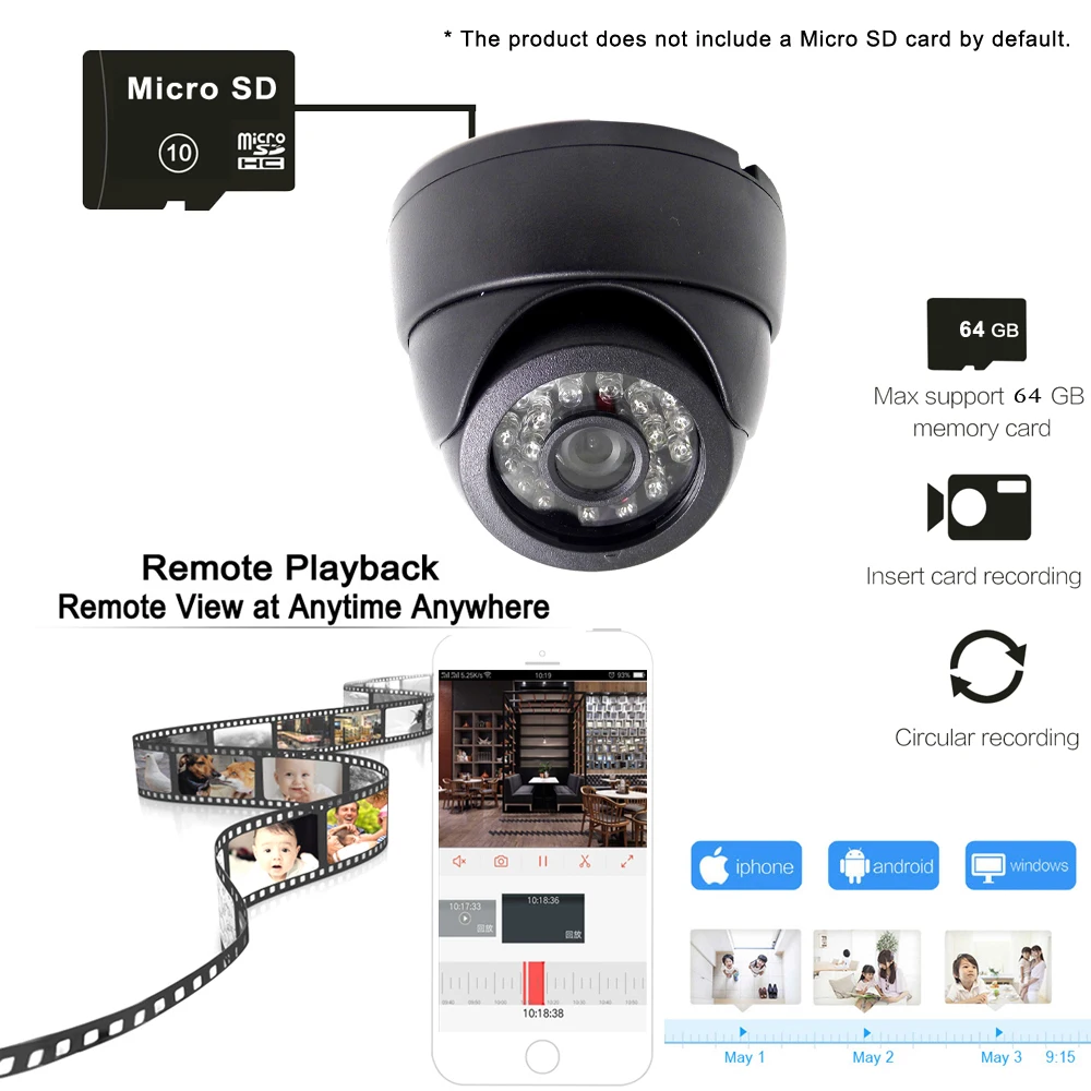Ip-камера, Wifi, 1080 P, 960 P, 720 P, HD Cctv, видеонаблюдение, видео, безопасность, беспроводной аудио, IPCam, внутренняя, инфракрасная, WI FI, купольная, домашняя камера