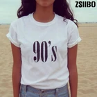 Женская футболка с надписью в стиле 90-х, черная, белая, серая