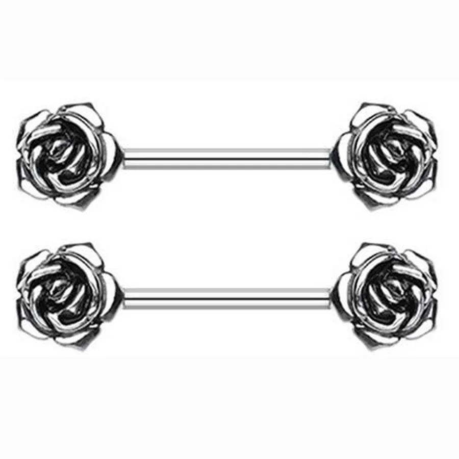 1 пара Новинка элегантный розовый Сплав покрытием мягкий бар тела ниппельные