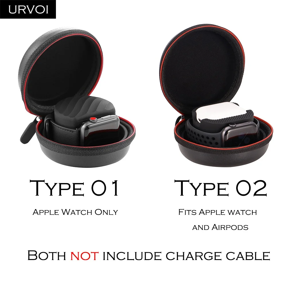 Держатель URVOI 2 в 1 для Apple Watch серии 54/3/2/1 Airpods модный круглый дизайн легко носить с