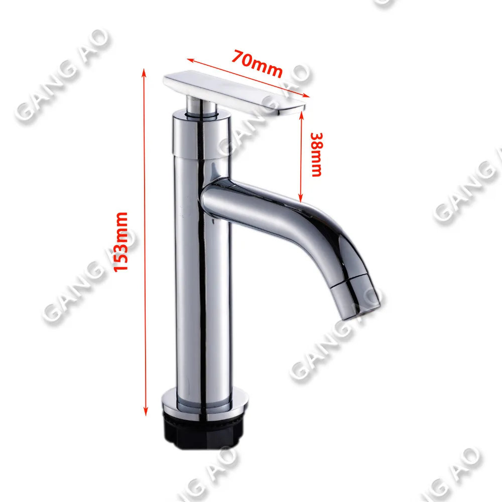 

Gangao Classic Single Handle Lavatory Faucet for Bathroom, Chrome 509