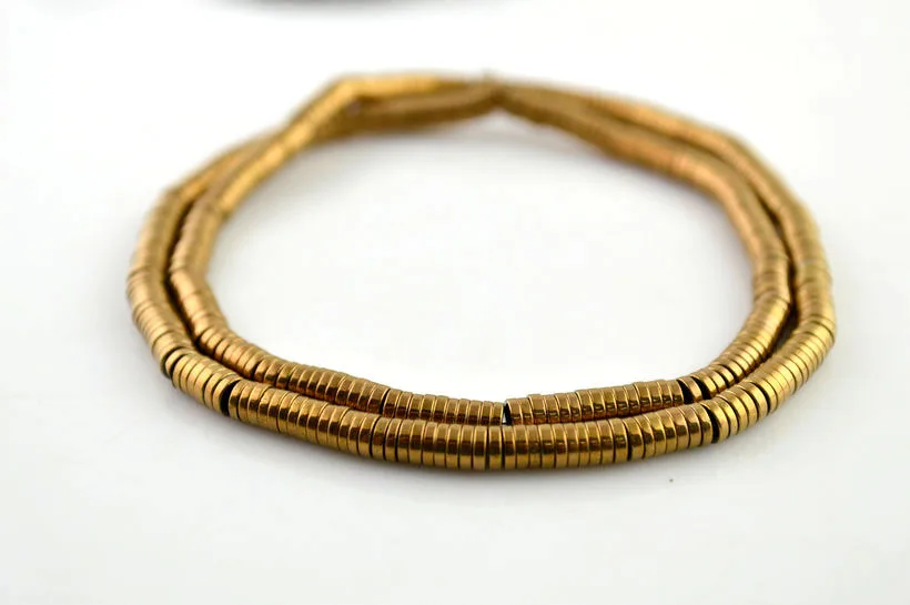 

5 шт., бусины-Распорки из гематита, 1 х4 мм