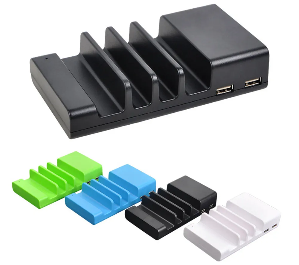 4 порта USB зарядное устройство док станция Подставка концентратор для iPhone X 8 Plus/6