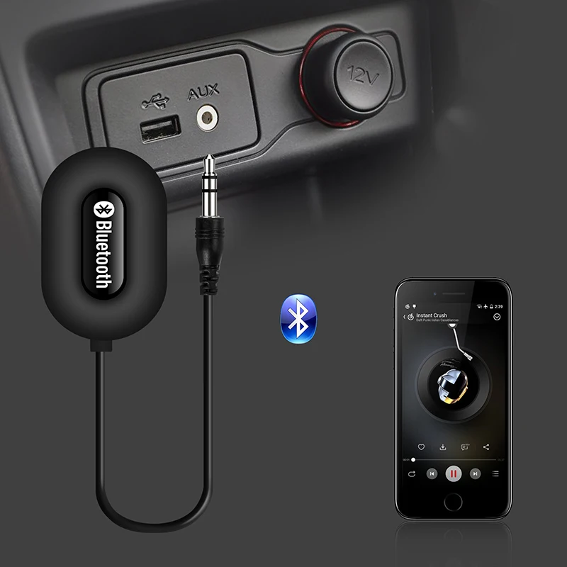 2019 Мини беспроводной автомобильный bluetooth приемник Bluetooth 3 0 aux Usb 5 мм набор