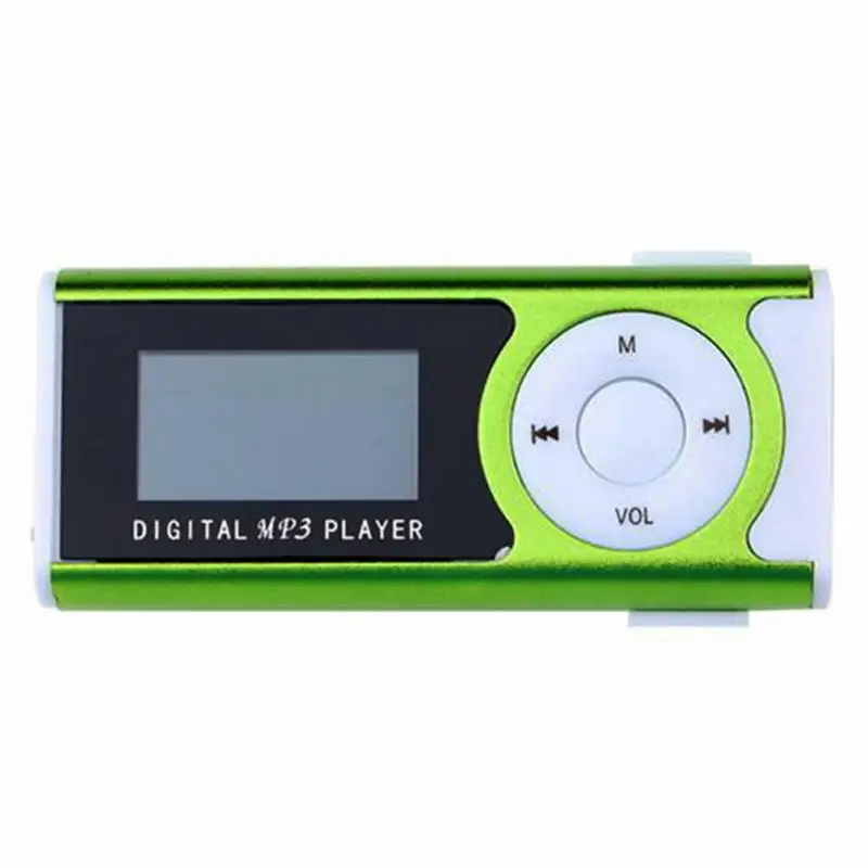 Мини ЖК-дисплей MP3 плеер Музыкальный плеер тип клип портативный MP3 с функцией динамика Поддержка TF карты функция фонарика