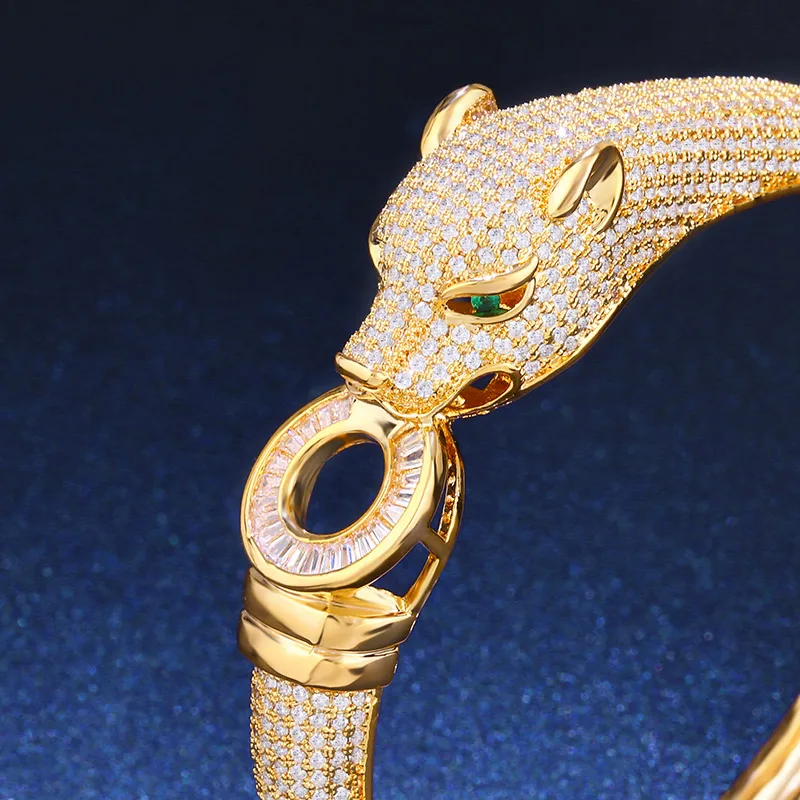 OCESRIO Элитный бренд Leopard браслет Jewelry высокое качество CZ проложить дизайнер Для
