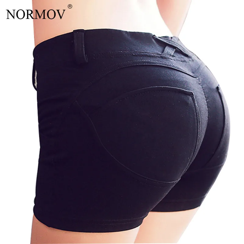 NORMOV S XL 3 Цветов Сексуальные Шорты Женщины Лето Push Up Хлопок короткие Мода Высокая