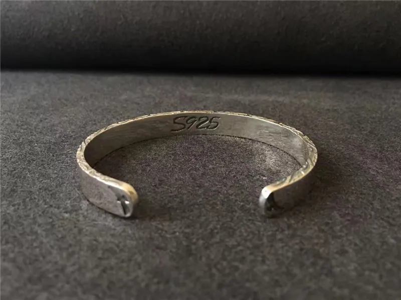 Серебряный браслет-зажим "Орел и солнце" из реального стерлингового серебра 925 в стиле винтаж ручной работы для мужчин и женщин.