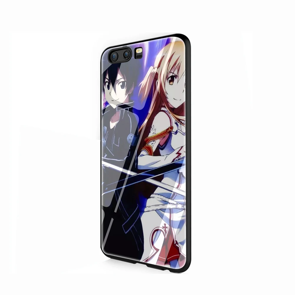 Sword Art Online SAO аниме чехол из закаленного стекла для телефона huawei P10 P20 P30 Y6 Y9 Honor 8X 7A pro 9 10 Lite mate 20 Lite - Цвет: G11