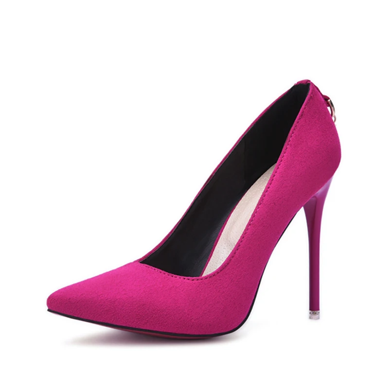 pink SARAIRIS/ размера плюс 33-45, Брендовые женские туфли-лодочки, туфли на высоком тонком каблуке, пикантные женские туфли с острым носком для вечеринки, свадебные туфли - Цвет: pink