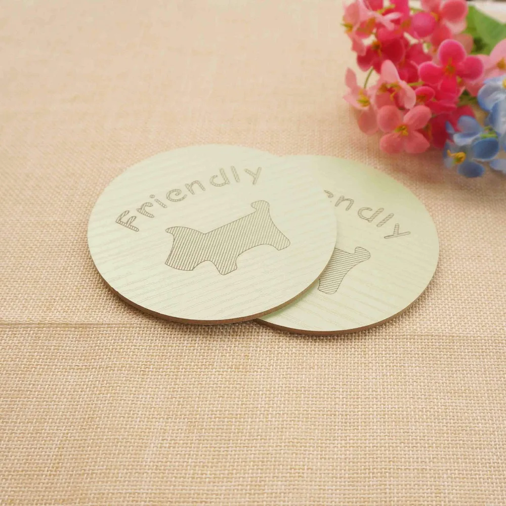 2 шт. Мультяшные деревянные кофейные напитки подставка под чашку салфетки