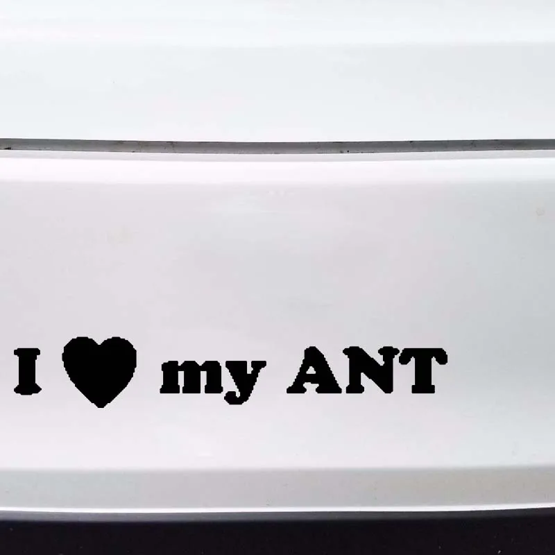 YJZT 16 7 см * 2 I Heart Ant деликатная виниловая наклейка автомобильная черный/серебряный