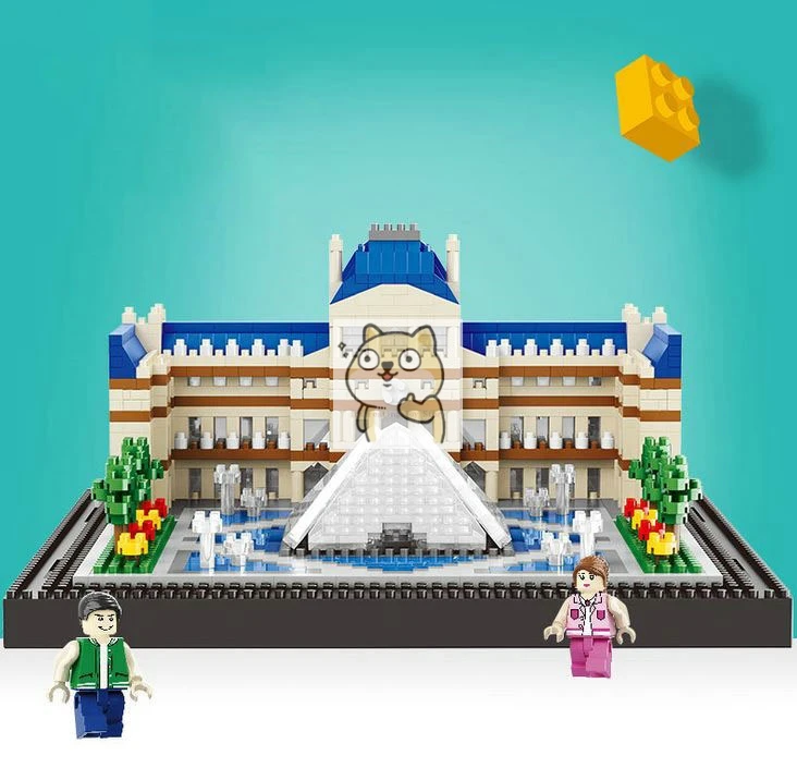 Louvre model diamond particle building blocks small particles assembling toys puzzle boys and girls adults | Игрушки и хобби